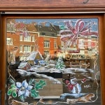 Peinture vitrine déco Noel