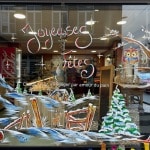 Peinture vitrine Joyeuses Fêtes