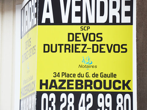 Panneau alvéolaire agence immobilière