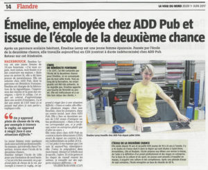 Emeline employée chez Add pub