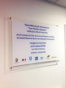 Plaque d'inauguration