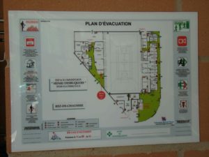 plaque plan d'évacuation