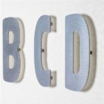 Lettres découpées en dibond brossé
