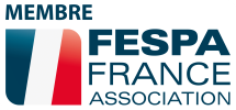 FESPA France membre Bleu fond blanc