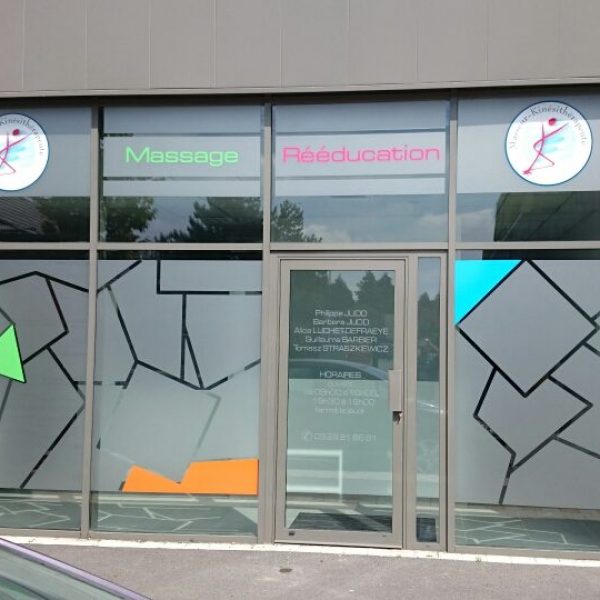 vitre-depoli vitre dépoli masseur kiné rééducation hazebrouck